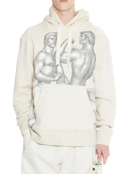 JW Anderson X Tom Of Finland Artwork Classic-Fit Hoodie Sweatshirt For Men 3 JW Anderson X Tom Of Finland Artwork Classic-Fit Hoodie Sweatshirt For Men