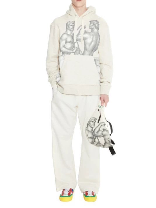 JW Anderson X Tom Of Finland Artwork Classic-Fit Hoodie Sweatshirt For Men 4 JW Anderson X Tom Of Finland Artwork Classic-Fit Hoodie Sweatshirt For Men - Image 2