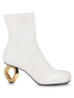 JW Anderson Chain-Link Heel Leather Ankle Boots Black -Deals JW Anderson And Shiseido Store unnamed file 163
