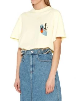 JW Anderson Swan-Embroidered Logo T-Shirt -Deals JW Anderson And Shiseido Store unnamed file 175