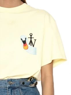 JW Anderson Swan-Embroidered Logo T-Shirt -Deals JW Anderson And Shiseido Store unnamed file 177