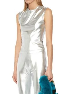 JW Anderson Cropped Metallic Crewneck Top -Deals JW Anderson And Shiseido Store unnamed file 185