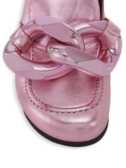JW Anderson Chain Metallic Leather Loafers -Deals JW Anderson And Shiseido Store unnamed file 193