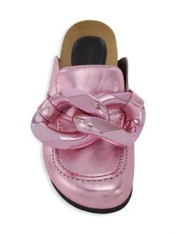 JW Anderson Chain Metallic Leather Loafers -Deals JW Anderson And Shiseido Store unnamed file 194