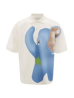 JW Anderson Oversized Elephant Polo Shirt For Men