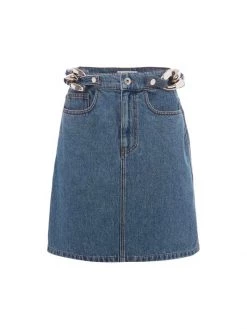 JW Anderson Chain-Link Denim Jean Skirt