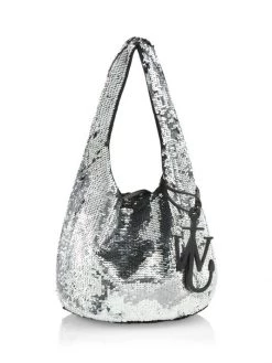 JW Anderson Mini Sequin Shopper Silver