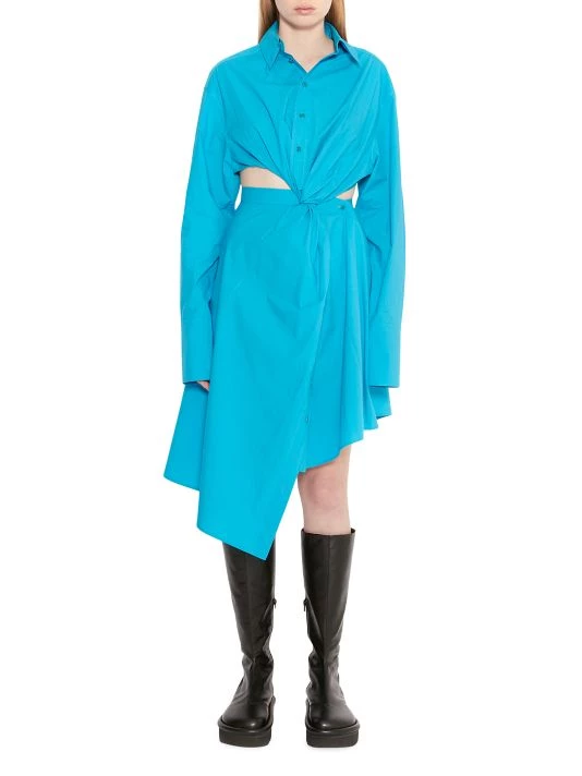 JW Anderson Asymmetric Twisted Cut Out Shirtdress 4 JW Anderson Asymmetric Twisted Cut Out Shirtdress - Image 2