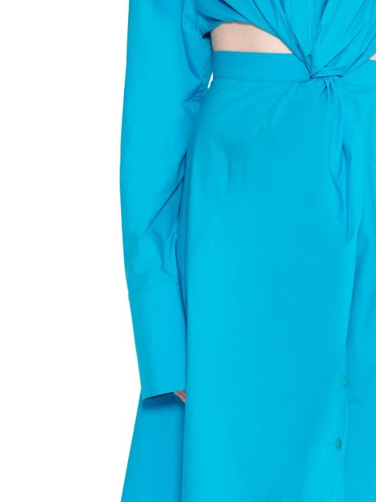 JW Anderson Asymmetric Twisted Cut Out Shirtdress 6 JW Anderson Asymmetric Twisted Cut Out Shirtdress - Image 4