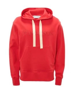 JW Anderson Classic Embroidered Logo Hoodie For Men