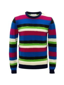 JW Anderson Striped Merino Crewneck Sweater For Men