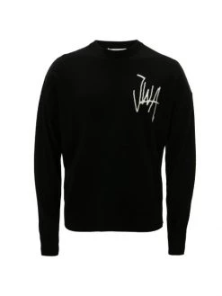 JW Anderson JWA Merino Crewneck Sweater For Men Black -Deals JW Anderson And Shiseido Store unnamed file 396