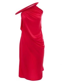 JW Anderson Asymmetric Gathered One-Shoulder Dress