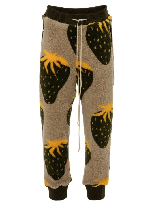 JW Anderson Tapered Fleece Joggers For Men Natural Green 4 JW Anderson Tapered Fleece Joggers For Men Natural Green - Image 2