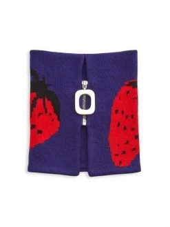 JW Anderson Strawberry Foldover Wool Neckband For Men