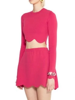JW Anderson Cropped Scalloped-Hem Top -Deals JW Anderson And Shiseido Store unnamed file 53