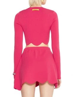 JW Anderson Cropped Scalloped-Hem Top -Deals JW Anderson And Shiseido Store unnamed file 54