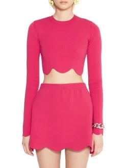 JW Anderson Cropped Scalloped-Hem Top -Deals JW Anderson And Shiseido Store unnamed file 55