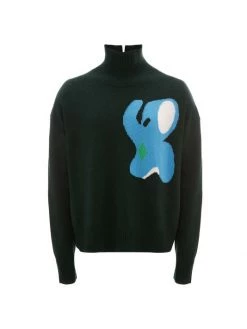 JW Anderson Elephant-Print Turtleneck Sweater