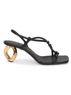 JW Anderson Leather Chain-Heel Sandals